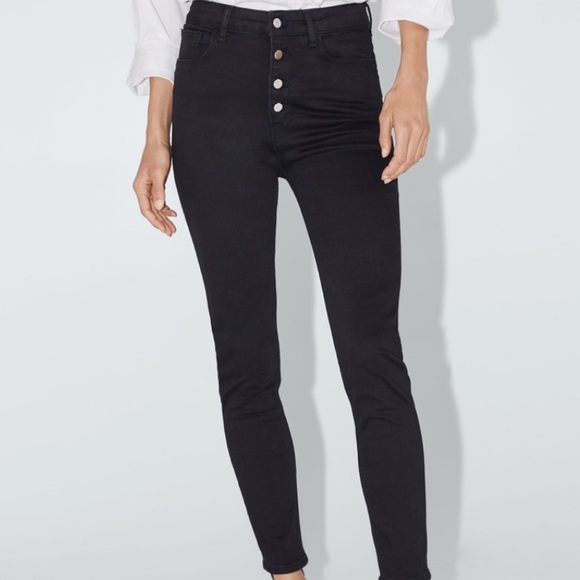 Zara Denim - Zara high waisted black skinny jeans